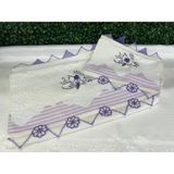 Begonya Ev Tekstili El Işi Analı-Kızlı Havlu - 50 x 90 cm - Açık Mor