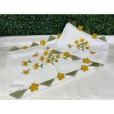 Begonya Ev Tekstili El Işi Analı-Kızlı Havlu - 50 x 90 cm - Arges Sarı