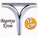 Begonya Luks Mobilya Kanepe Sehpa Tv Unitesi Cekyat Yukseltici Koltuk Ayagi Baza Ayak Krom 12 Cm