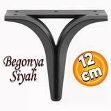 Begonya Lüks Mobilya Kanepe Sehpa Tv Ünitesi Oturma Grubu Koltuk Ayağı Baza Ayakları Siyah 12 Cm