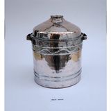 Begüldan Bakır Un -Bakliyat Saklama Kovası Eski Su Kazanı 25X25 cm BEG_46