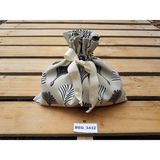 Begüldan BEG_3432 2.5 kg Pamuklu Gri Desenli Erzak Torbası