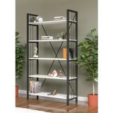 Begüm Lux 5 Raflı Metal Kitaplık, Beyaz