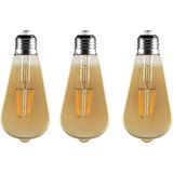 Begüsa 3 Adet Rustik LED Ampul Sarı Armut - 1 - 10 W