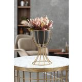 Begüsa Anafor Saksılık Eskitme 25 Cm Siyah Saksı Hediyeli, Metal Saksılık, Dekoratif Saksı Standı, Saksı Hediyeli Çiçeklik, Ev ve Balkon Dekorasyonu