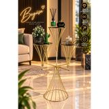Begüsa Dimitri 5'li Saksılık Eskitme, 5'li Saksı Standı, Metal Çiçeklik, Dekoratif Saksılık, Dekoratif Saksı Standı, Ev ve Balkon Dekorasyonu
