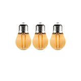 Begüsa G45 Rustik Led 3 Adet Ampul Sarı Top