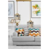 Begüsa Galon 2.li Eskitme Sıralı Avize - Renkli