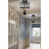 Begüsa Galon Tekli Lux Kristal Siyah Tavan Montaj Avize, Modern Dekoratif Avize, Kristal Avize, Tavan Aydınlatma, Hol, Koridor ve Antre Aydınlatması