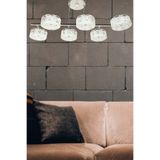 Begüsa Leya 6'lı Ledli Avize Krom Kaplama | Modern Dekoratif Sarkıt Tavan Aydınlatma | Şık ve Zarif Tasarım | Geniş Salon, Oturma Odası, Yemek Odası ve Modern Yaşam Alanları İçin Şık Ev Aydınlatması