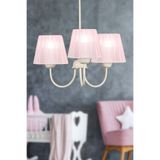 Begüsa Ova 3'lü Avize Beyaz Pembe Şapka, Modern Dekoratif Avize, Sarkıt Avize, Tavan Aydınlatma, Salon, Oturma Odası ve Yemek Odası Aydınlatması