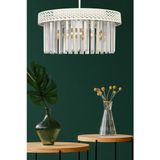 Begüsa Sitrus 4.lü Beyaz Lux Kristal Taşlı Avize - Renkli