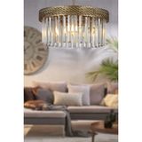 Begüsa Sitrus 4.lü Eskitme Lux Kristal Taşlı Avize - Renkli
