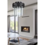 Begüsa Sitrus Tekli Siyah Lux Kristal Taşlı Tavan Montaj Avize
