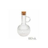 BehaHome Küçük Tombul Cam Yağdanlık & Sirkelik 300 ml | Kapaklı Kulplu Cam Şişe, Mutfak İçin Şık Sosluk ve Yağ Şişesi