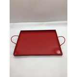 Behçet Dikdörtgen Sunum Tepsisi Kırmızı 18*23 Cm