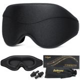 BeHoomi Uyku maskesi, yeni versiyon, uyku için birinci sınıf göz maskesi, tam karartma, üstün yumuşak konfor, yükseltilmiş 3D ergonomik tasarım, ev, ofis, seyahat, meditasyon, yoga, siyah için uyku