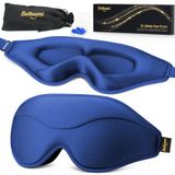 BeHoomi Uyku maskesi, yeni versiyon, uyku için birinci sınıf göz maskesi, toplam karartma, üstün yumuşak konfor, yükseltilmiş 3D ergonomik tasarım, ev, ofis, seyahat, meditasyon, yoga, mavi için uyku