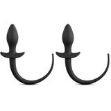 BeHorny Silikon Anal Tıkaç Hayvan Kuyruğu Siyah (2 paketi)