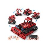 BEHOWL 5'i 1 Arada Uzaktan Kumandalı Yapı Kiti, Robot, Tank, Buldozer, STEM Oyuncağı, 7-12 Yaş İçin