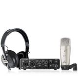 Behringer U-PHORIA Studio PRO komple kayıt paketi, yüksek çözünürlüklü USB ses arayüzü, kondansatör mikrofon, stüdyo kulaklıkları ve daha fazlası