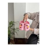 Behtah Kundura Kız Erkek Çoçuk 6 Tane Cross Jibbitz Süslü Hediyeli Önü Kapalı Bahçe Havuz Günlük Sandalet Terlik
