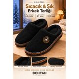 Behtah Kundura Unisex Kapalı Ev Terliği İçi Peluş Sıcak Tutan İç Astar Kışlık Rahat Terlik Büyük Numara
