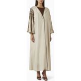 Beige Collection Işlemeli Abaya ve Sheila Seti ile Şıklığınızı Tamamlayın ve Rahatlığın Keyfini Çıkarın - Bej - 54