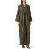 Beige Collection Modern Palm Desenli Kimono Abaya ile Şık ve Rahat Tarzınızı Yansıtın - Yeşil - 54
