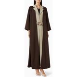 Beige Collection Şık Uzun Kollu Abaya ve Sheila Modelleri ile Rahat ve Zarif Kullanım Sunar - Kahverengi - 58