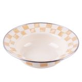 Beige Emaye Çukur Makarna Ve Salata Tabağı