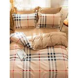 Beige Nevresim Takımı %100 Pamuk Çarşafı Lastikli - Bej - 200 x 220 cm