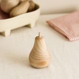 Beige & Stone Ahşap Armut Dekoratif Biblo Obje