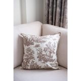 Beige & Stone Kahverengi Kırlent Vintage Desenli 50x50 Dekoratif Yastık Kılıfı