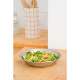 Beige Stone Metal 21 cm Salata Kısır Meyve Sunum Tabağı - Standart - Çok Renkli
