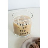 Beige & Stone "Offline is The New Luxury" Cam Meşrubat & Su Bardağı - 380 mL