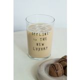 Beige & Stone "offline Is The New Luxury" Cam Meşrubat & Su Soğuk Kahve Bardağı - 510 ml