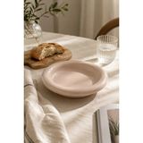 Beige & Stone Parlak Bej Donut Seramik Yemek Tabağı – 21,5 cm