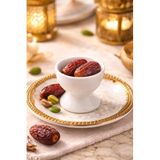 Beige & Stone Seramik Hurmalık & Lokum Sunum Tabağı – Ramazan Özel
