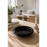 Beige & Stone Siyah Donut Seramik Yemek Tabağı – 21,5 cm