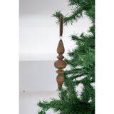 Beige & Stone X Den.ınteriors Yılbaşı Vintage Ahşap Sarkıt Noel Ağaç Süsü