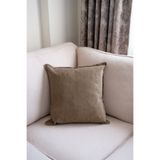 Beige & Stone Yeşil Kadife Fitilli 50X50 Dekoratif Kırlent Kılıfı