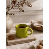 Beige & Stone Yeşil Seramik Kulplu Kupa Kahve Çay Süt ve Bitki Çayı Kupası Büyük Mug Bardak