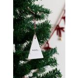 Beige & Stone Yılbaşı El Yapımı Seramik Noel Çam Ağacı Süsü