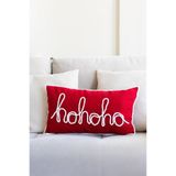 Beige & Stone Yılbaşı Ho Ho Ho Kırlent Yastık