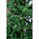 Beige & Stone Yılbaşı Jüt İp Gümüş Zilli Zincir Noel Çam Ağaç Süsü