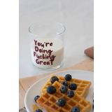 Beige & Stone "You're Doing Fucking Great" Cam Meşrubat & Su Bardağı - 380 mL