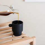 Beige&Stone Colorfull Coffe Collection Top Kulplu El Yapımı Seramik Kupa - Siyah