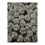 BEİLYS COSMETİCS & ACCESSORY 10 mm Zirkon Taşlı Gümüş Kasa Kristal Beyaz Taşlı Rondela (30 ADET)