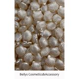 BEİLYS COSMETİCS & ACCESSORY 100 Adet Krem Rengi Sedefli Deniz Kabuğu Midye Istiridye Inci Boncuk (12 MM) B:1